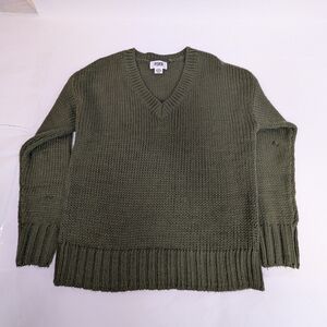 PINK green v-neck sweater size medium [105]
